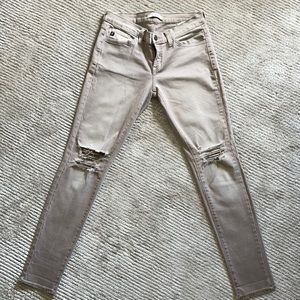 KanCan tan ripped jeans frayed 25